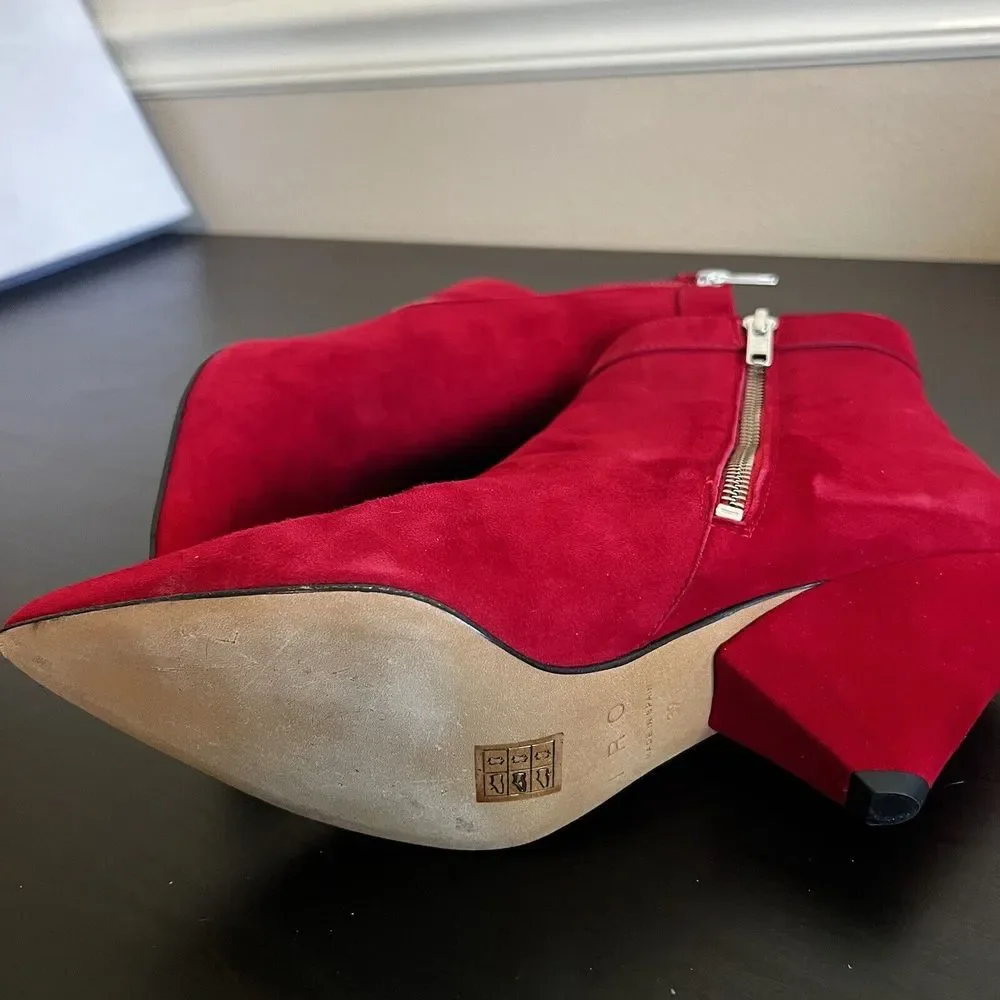 IRO LINAC Ankle Boots In Red Womens Size‎ Eu 39 / US 8 - 8.5 New In Box